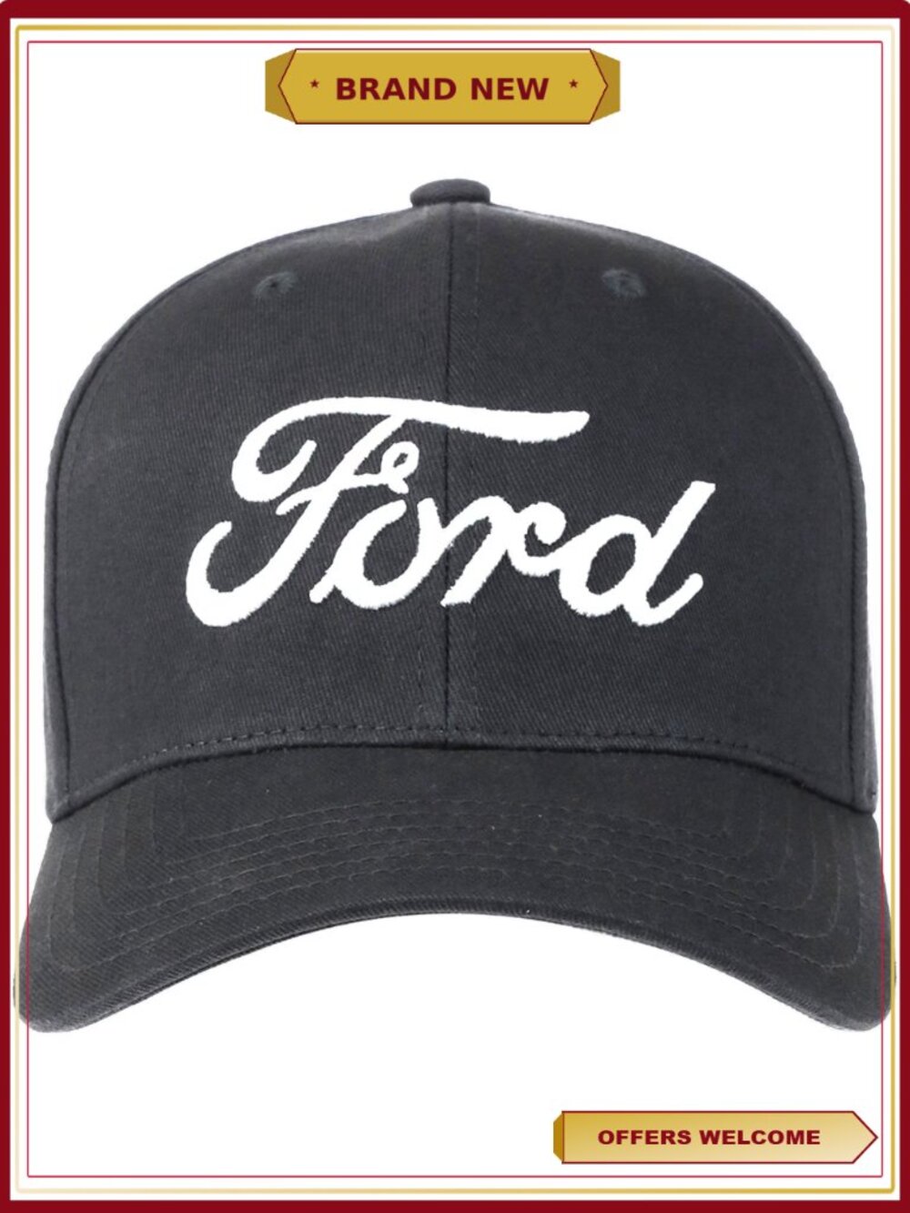 Men's 3D Embroidered Logo Trucker Hat Adjustable Snapback